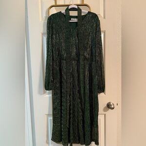 Grace Karin Shimmering Green Long Sleeve Dress